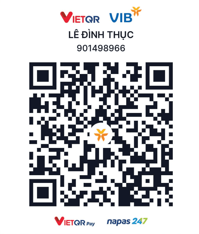 VietQR code for a bank transfer to Lê Đình Thục (VIB)